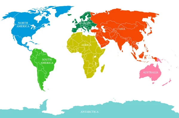Världskarta Vektor Illustration — Stock vektor