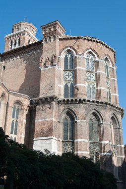 Venedik 'teki mimari kiliseye kısmi bakış