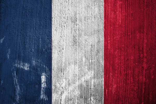 Прапор Франції Бетонній Стіні — стокове фото