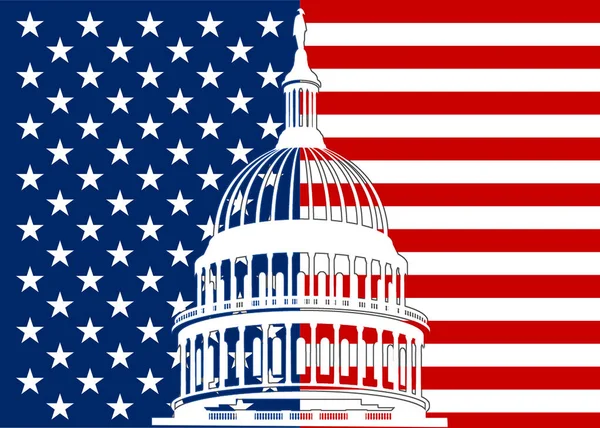 Rösta Val Koncept Med Flagga Amerikas Förenta Stater — Stockfoto