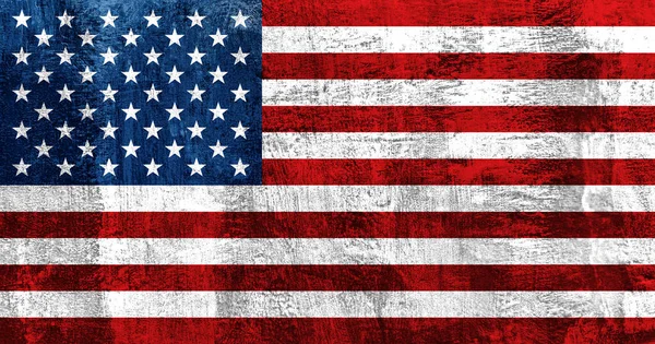 グランジスタイルのアメリカ国旗の背景 — ストック写真