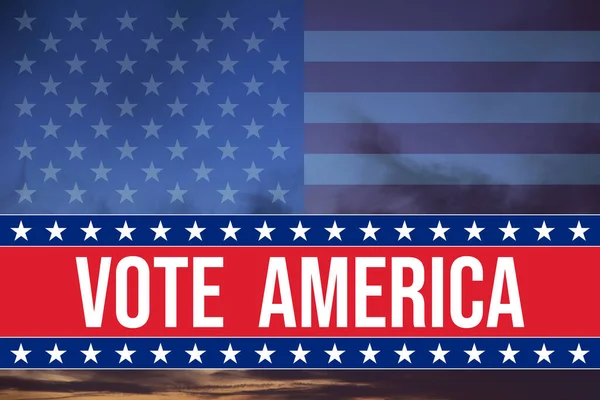 Vote Concept Électoral Avec Drapeau Des Etats Unis Amérique — Photo