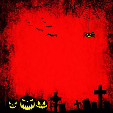 Cadılar Bayramı için renkli tebrik kartı şablonu