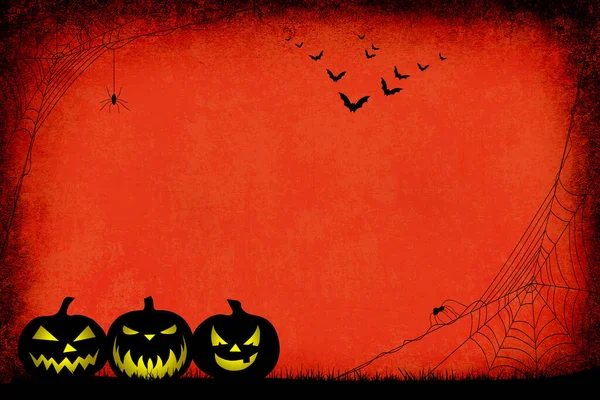Plantilla Tarjeta Felicitación Colorida Para Halloween —  Fotos de Stock