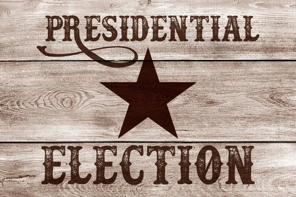 Presidential Election Text Wooden Planks Background — Stock Photo, Image