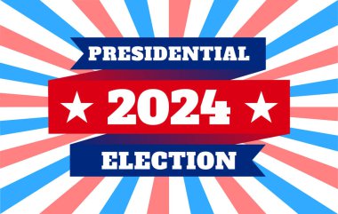 ABD seçimleri 2024 arkaplan illüstrasyonu