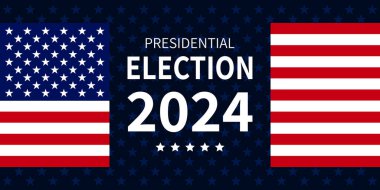 ABD seçimleri 2024 arkaplan illüstrasyonu