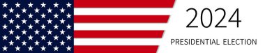 ABD seçimleri 2024 arkaplan illüstrasyonu