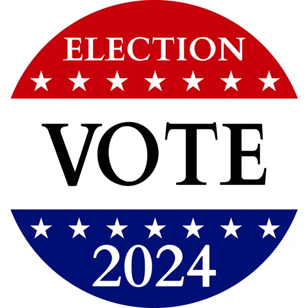 Usa Wybory 2024 Projekt Pin Przycisk — Wektor stockowy