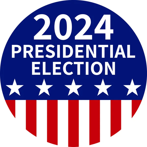 Ηπα Εκλογή 2024 Σχεδιασμό Pin Κουμπί — Διανυσματικό Αρχείο