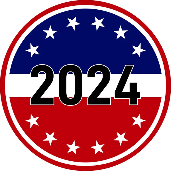Usa Élection 2024 Conception Broche Bouton — Image vectorielle