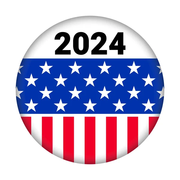 Eua Eleição 2024 Design Pin Botão — Vetor de Stock