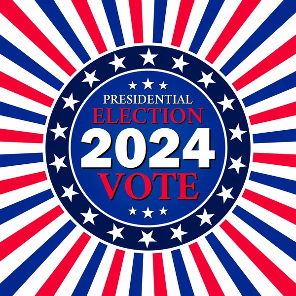 Usa Elezione 2024 Disegno Sfondo Illustrazione — Vettoriale Stock