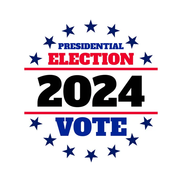Eua Eleição 2024 Design Para Botão Pin —  Vetores de Stock