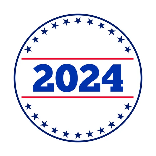 Ηπα Εκλογή 2024 Σχεδιασμός Για Κουμπί Pin — Διανυσματικό Αρχείο