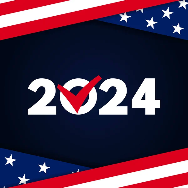 美国2024年大选背景说明 — 图库矢量图片
