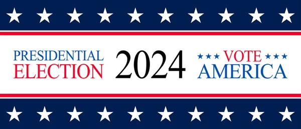 Usa Election 2024 Background Illustration — Stock Vector