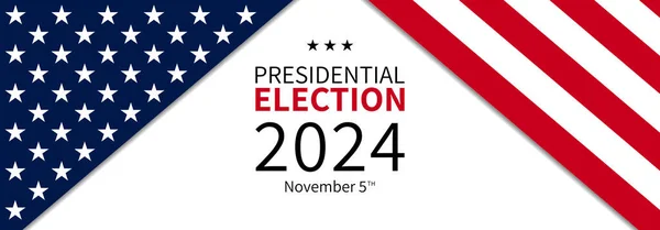 Stany Zjednoczone Wybory 2024 Tło Ilustracja — Wektor stockowy