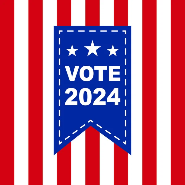 アメリカ選挙2024年背景イラスト — ストックベクタ