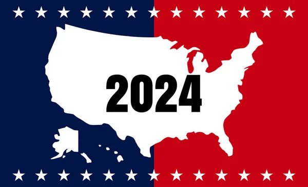 Usa Élection 2024 Illustration Fond — Image vectorielle