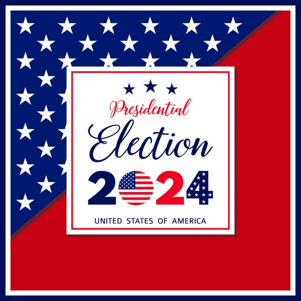 Usa Wahl 2024 Hintergrund Illustration — Stockvektor