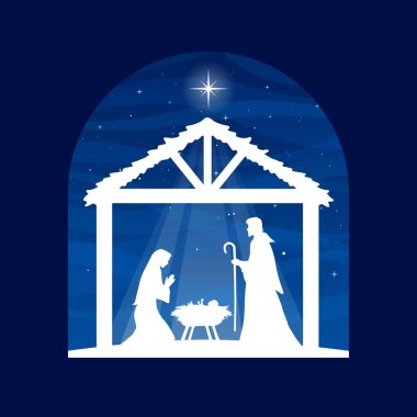 Noel Doğumu Sahnesi: Ahırdaki Kutsal Aile.