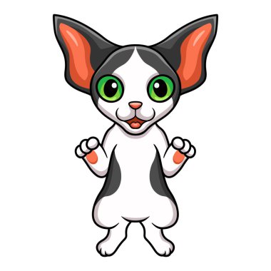 Şirin doğulu kedi çizgi filminin vektör çizimi