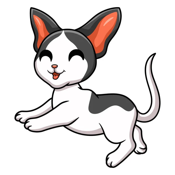 かわいい東洋猫漫画のベクトルイラストポーズ — ストックベクタ