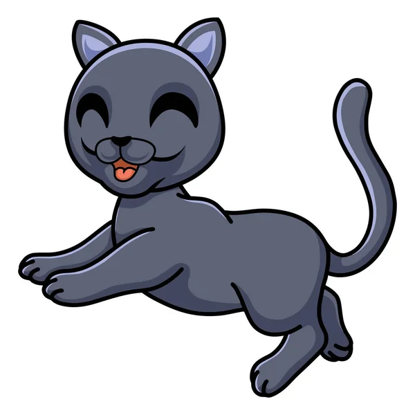 Vector Illustration Cute British Shorthair Cat Cartoon — Stock Vector