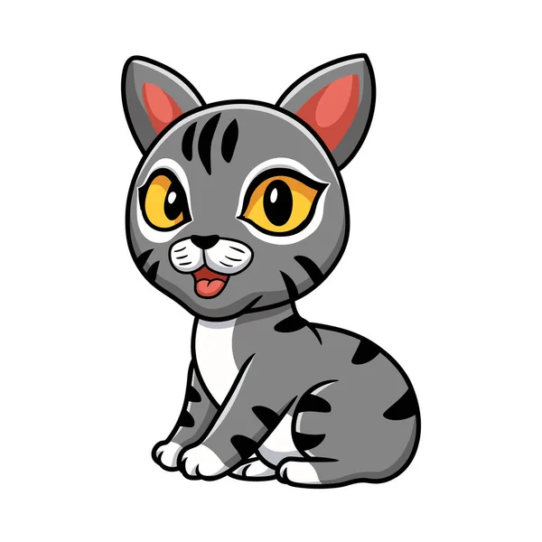 Διάνυσμα Εικονογράφηση Του Χαριτωμένο Manx Γάτα Καρτούν Συνεδρίαση — Διανυσματικό Αρχείο