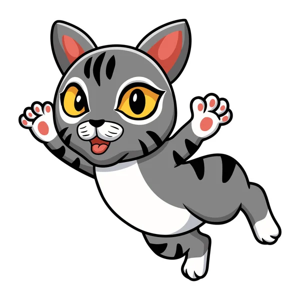 Wektor Ilustracja Cute Manx Kot Kreskówka Latanie — Wektor stockowy