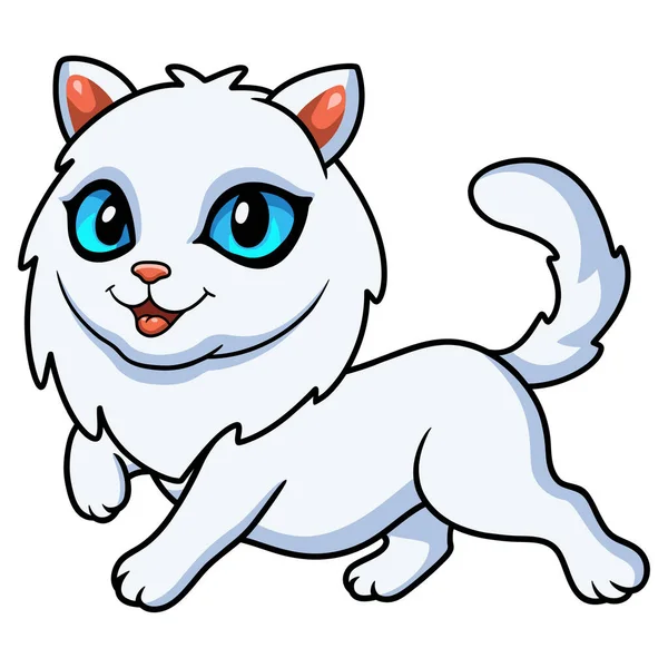 stock vector Vector illustration of Cute persian cat cartoon walking