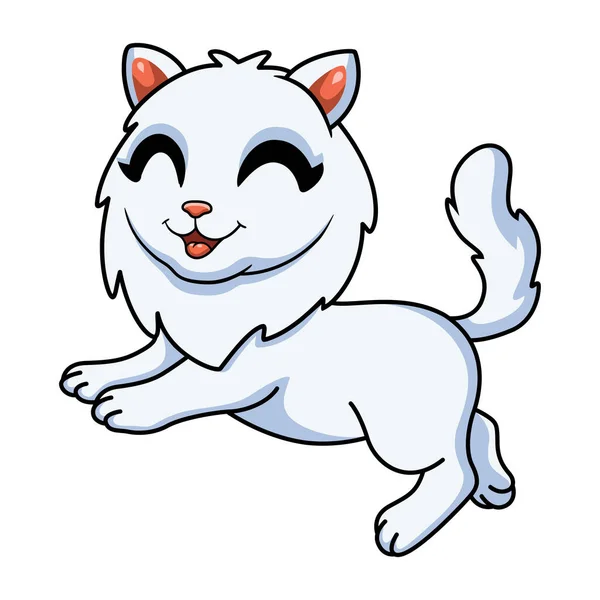 Vektorillustration Von Cute Persian Cat Cartoon Posiert — Stockvektor