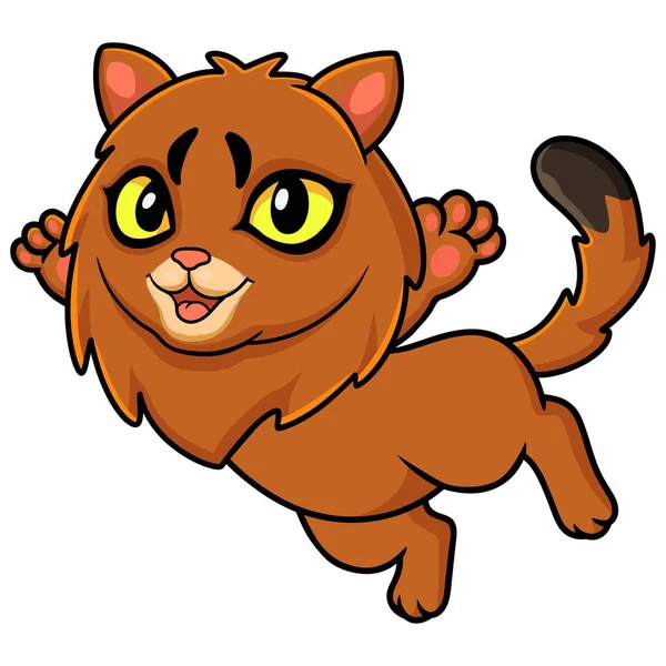 Cute Somali Cat Cartoon Flying — 스톡 벡터