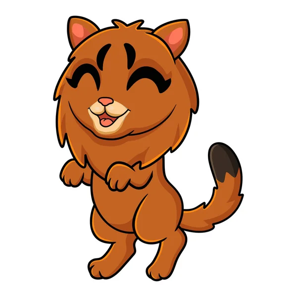 ベクトル図のかわいいソマリ猫漫画立っ — ストックベクタ