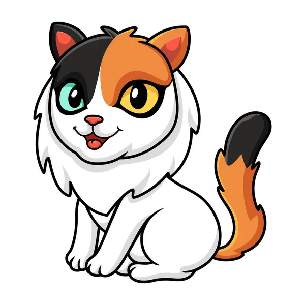 Ilustración Vectorial Dibujos Animados Lindo Turco Van Cat — Vector de stock