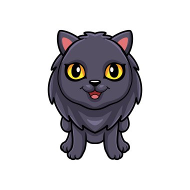 Şirin Highland kedi çizgi filminin vektör çizimi