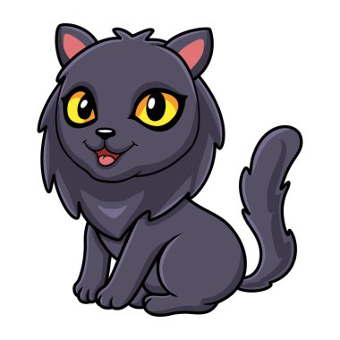 Şirin Highland katlı kedi çizgi filminin vektör çizimi