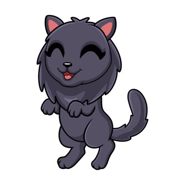 Şirin Highland katlanmış kedi çizgi filminin vektör illüstrasyonu