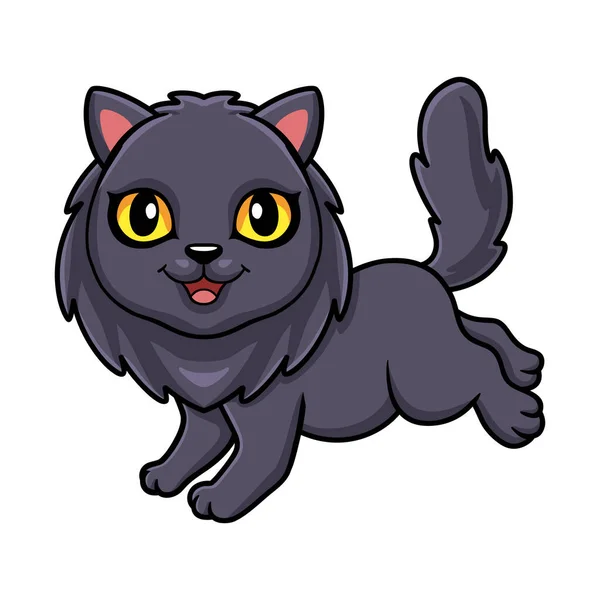 Векторная Иллюстрация Cute Highland Fold Cat Cartoon — стоковый вектор