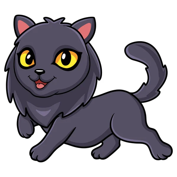 Vektorillustration Von Cute Highland Fold Cat Cartoon — Stockvektor