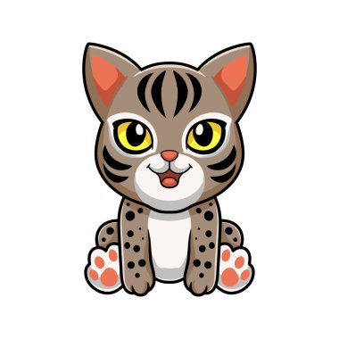 Şirin Ockicat kedi çizgi filminin vektör illüstrasyonu
