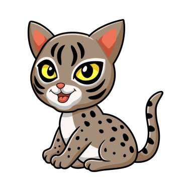 Şirin Ockicat kedi çizgi filminin vektör illüstrasyonu