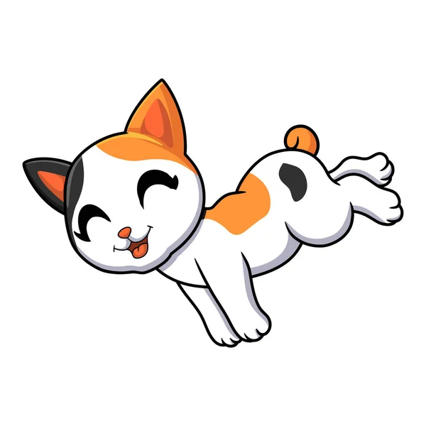 Vektor Illustration Der Niedlichen Japanischen Bobtail Katze Cartoon — Stockvektor