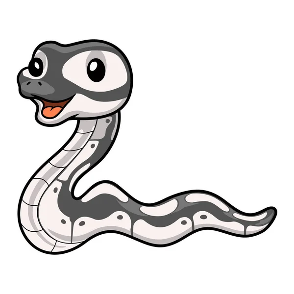 Vektorillustration Des Niedlichen Axanthen Python Cartoons — Stockvektor