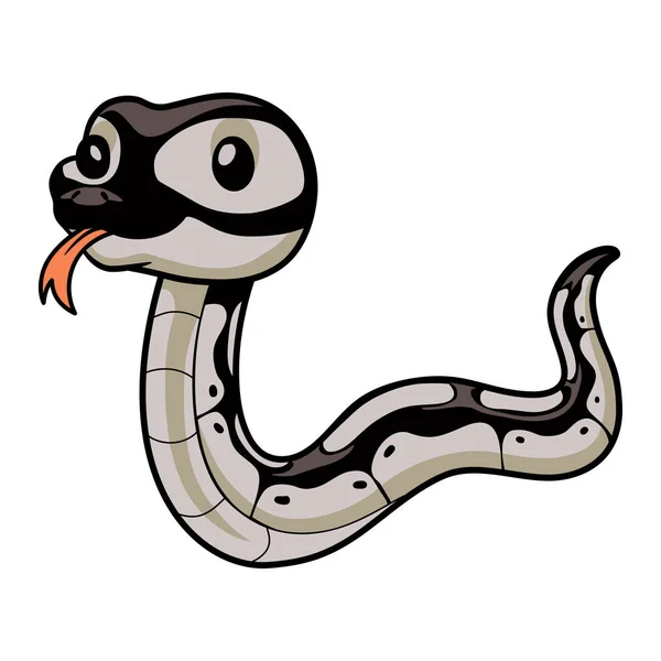 かわいいパイソンヘビ漫画のベクトルイラスト — ストックベクタ