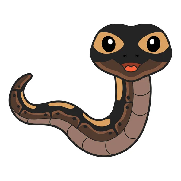 Illustration Vectorielle Mignon Ghi Boule Mojave Python Dessin Animé — Image vectorielle