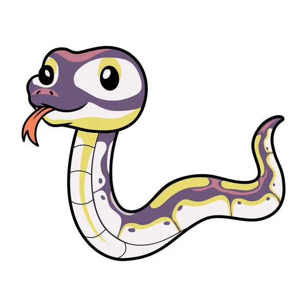 삽화의 바나나 파스텔 비단뱀 — 스톡 벡터