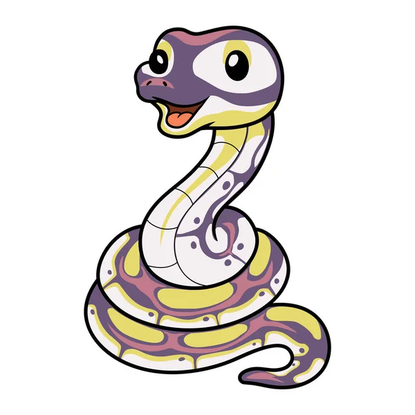 삽화의 바나나 파스텔 비단뱀 — 스톡 벡터