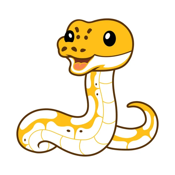 Ilustração Vetorial Bonito Pastel Marfim Bola Python Desenhos Animados —  Vetores de Stock